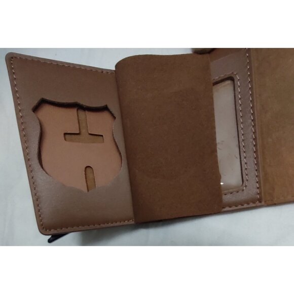 Badge Boys Leather Badge Wallet Brown – Law Enforcement ID Holder NEW - Picture 9 of 11